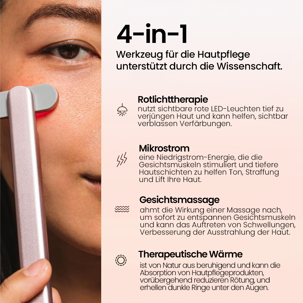 4-in-1 Rotlicht Hautpflege Stab